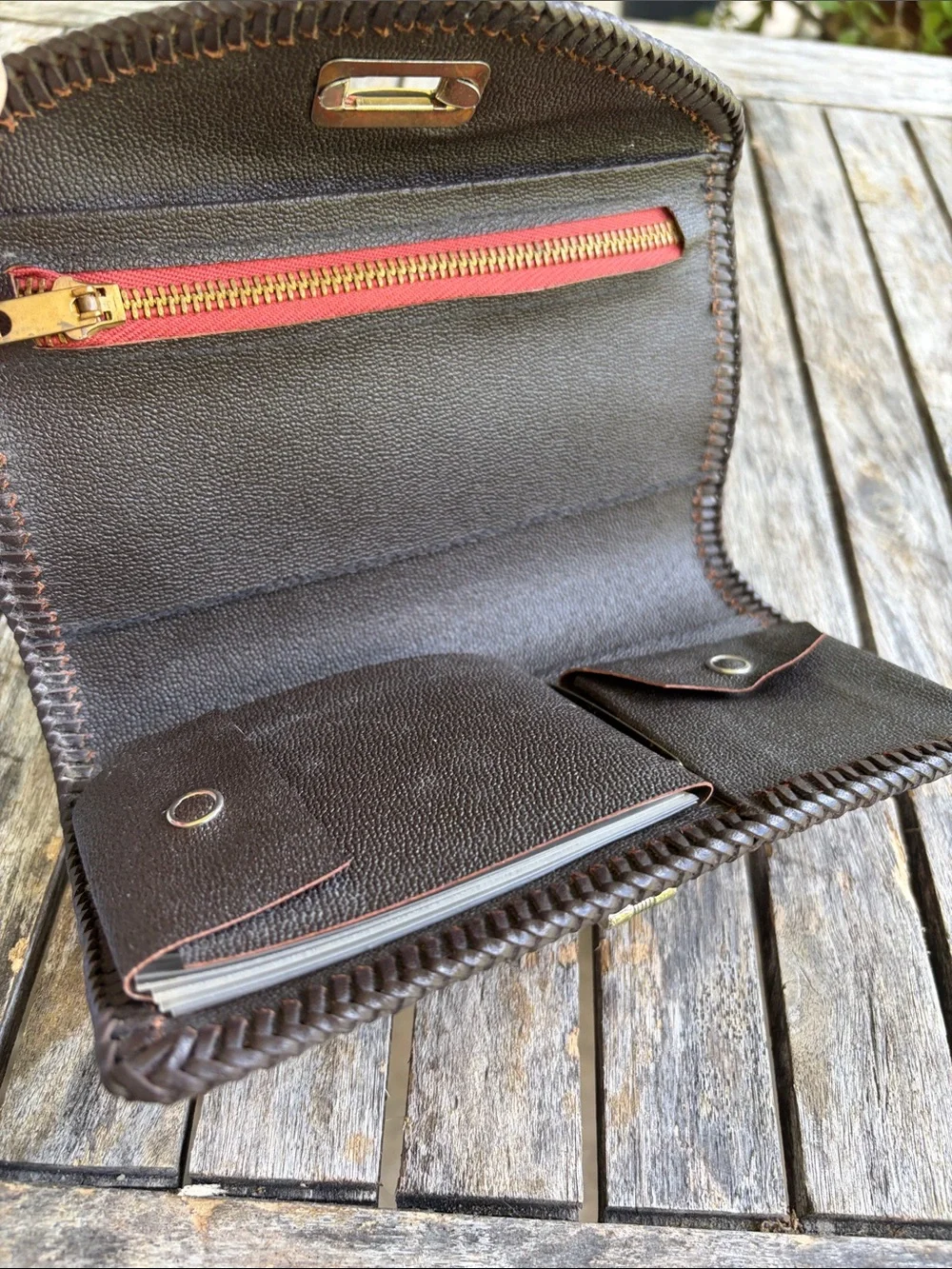 Vintage Hand-Tooled Leather Clutch